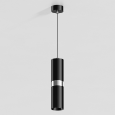 Подвесной светильник G-Lumi, "черный хром" со вставкой "хром", 245*60мм
