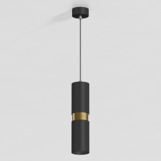 Подвесной светильник G-Lumi, черный со вставкой "латунь", 245*60мм