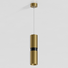 Подвесной светильник G-Lumi, "латунь" со вставкой "черный хром", 245*60мм