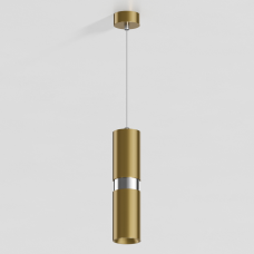 Подвесной светильник G-Lumi, "латунь" со вставкой "хром", 245*60мм