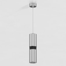 Подвесной светильник G-Lumi, "хром" со вставкой "черный хром", 245*60мм