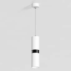 Подвесной светильник G-Lumi, "белый" со вставкой "черный хром", 245*60мм