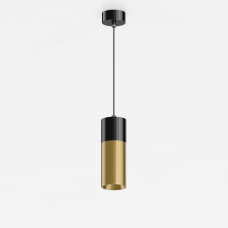 Подвесной светильник G-Lumi, "латунь" со вставкой "черный хром", 245*60мм