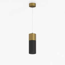 Подвесной светильник G-Lumi, "черный" со вставкой "латунь", 245*60мм