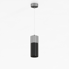 Подвесной светильник G-Lumi, "черный хром" со вставкой "хром", 245*60мм