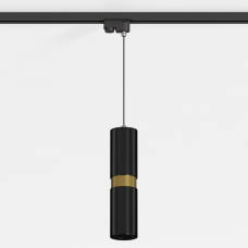 Подвесной светильник G-Lumi, "черный хром" со вставкой "латунь", 245*60мм