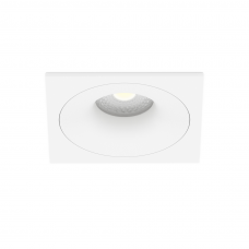 Встраиваемый светильник квадратный белый с белой рамкой 100*100*80мм
