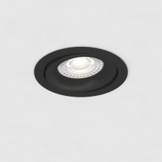 Встраиваемый светильник круглый черный поворотный Ф81мм