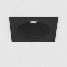 Встраиваемый светильник квадратный черный с черной рамкой