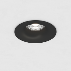 Встраиваемый светильник круглый черный Ф81мм влагозащищенный IP44
