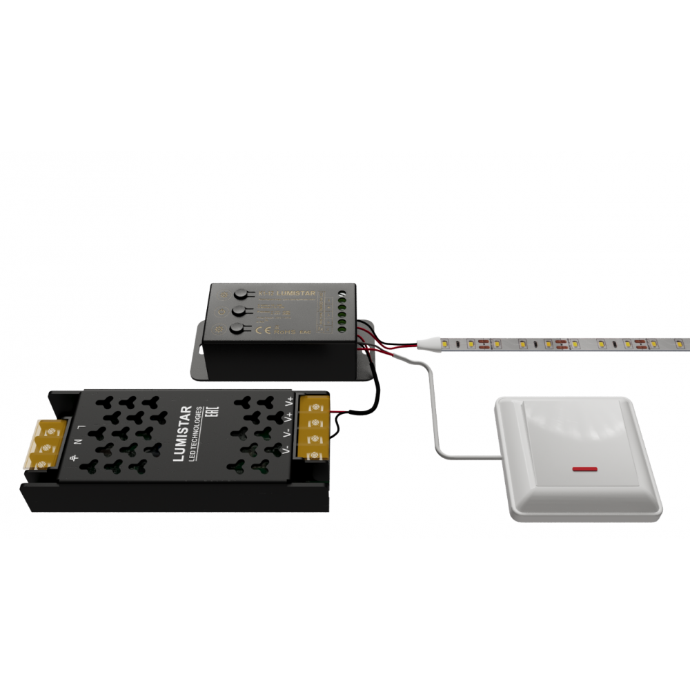 Контроллер ДИММИРОВАНИЕ 1CH*12A, 144W-12V/288W-24V, мод. K1-12
