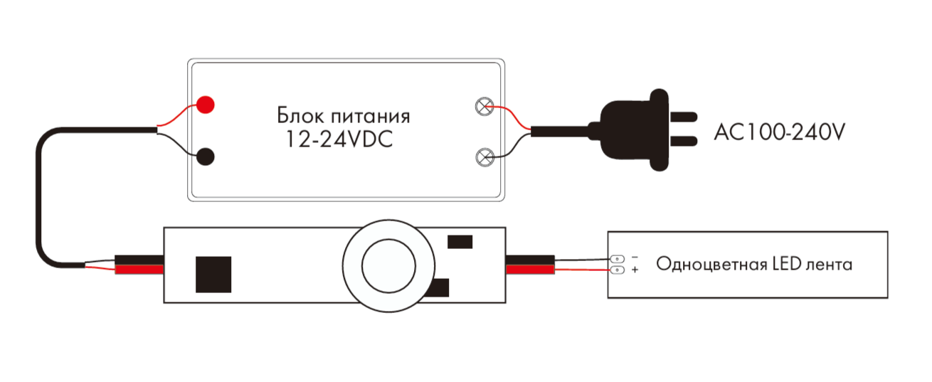 Датчик «движения» 3А 12/24V 36/72W, мод. K8