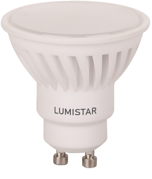 Лампа GU10, 9W 3000K керамическая, 1080Lm, матовый рассеиватель, мод. GU10-3000K-9W-matt