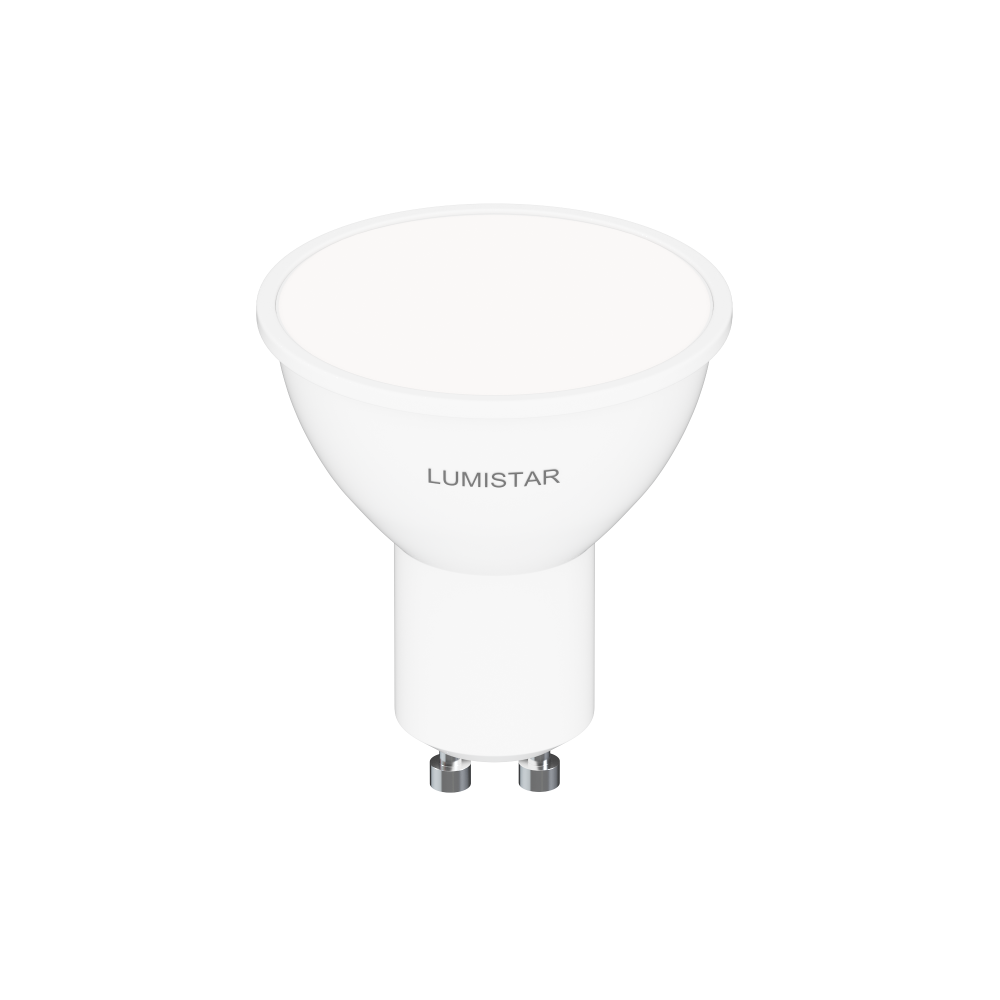 Лампочка LUMISTAR GU10, 7W 4000K 560lm матовая, мод. GU10-4000K-7W-matt