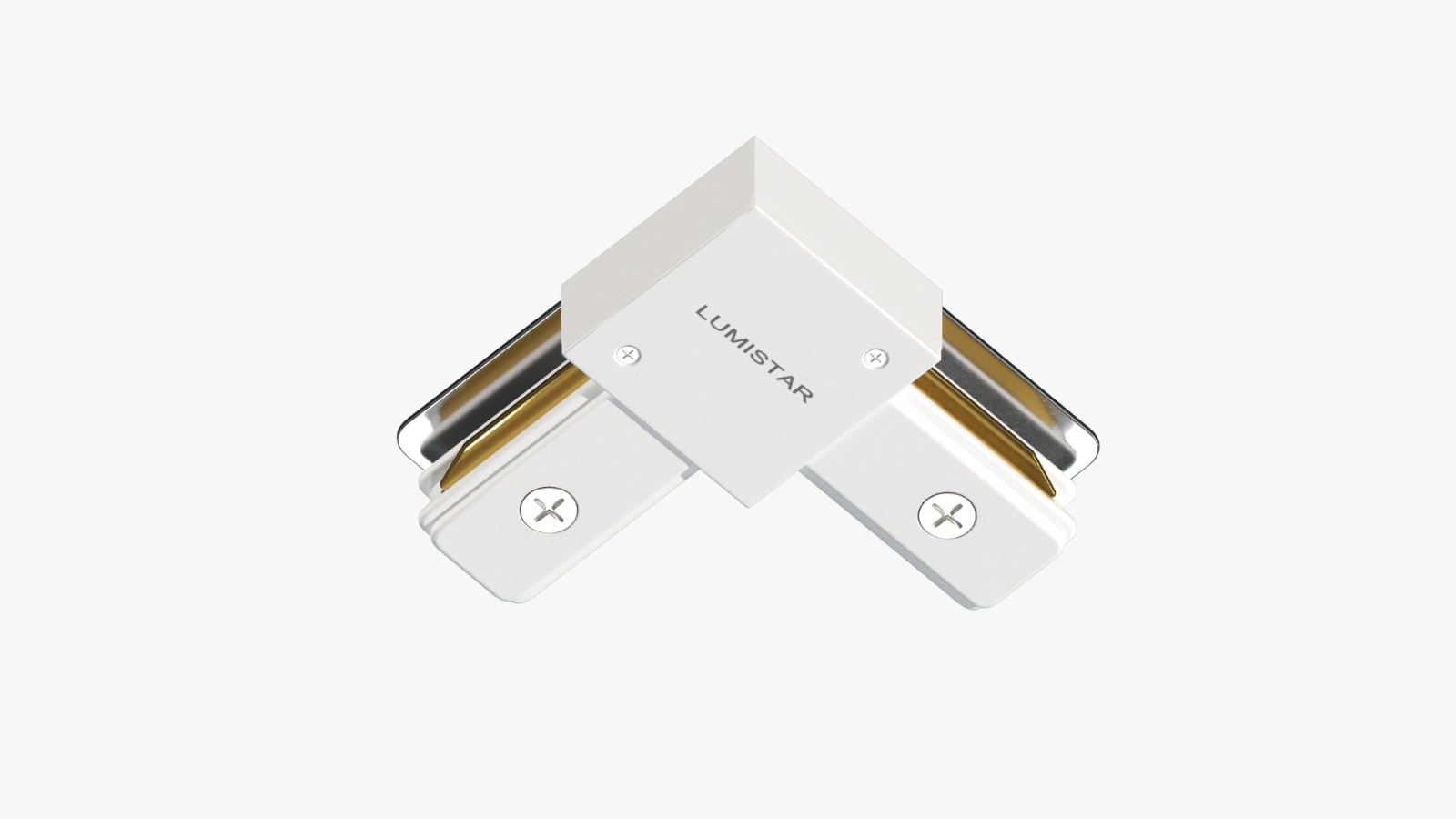Коннектор угловой 1-фазный, белый LUMISTAR, мод. L-CNT-WH