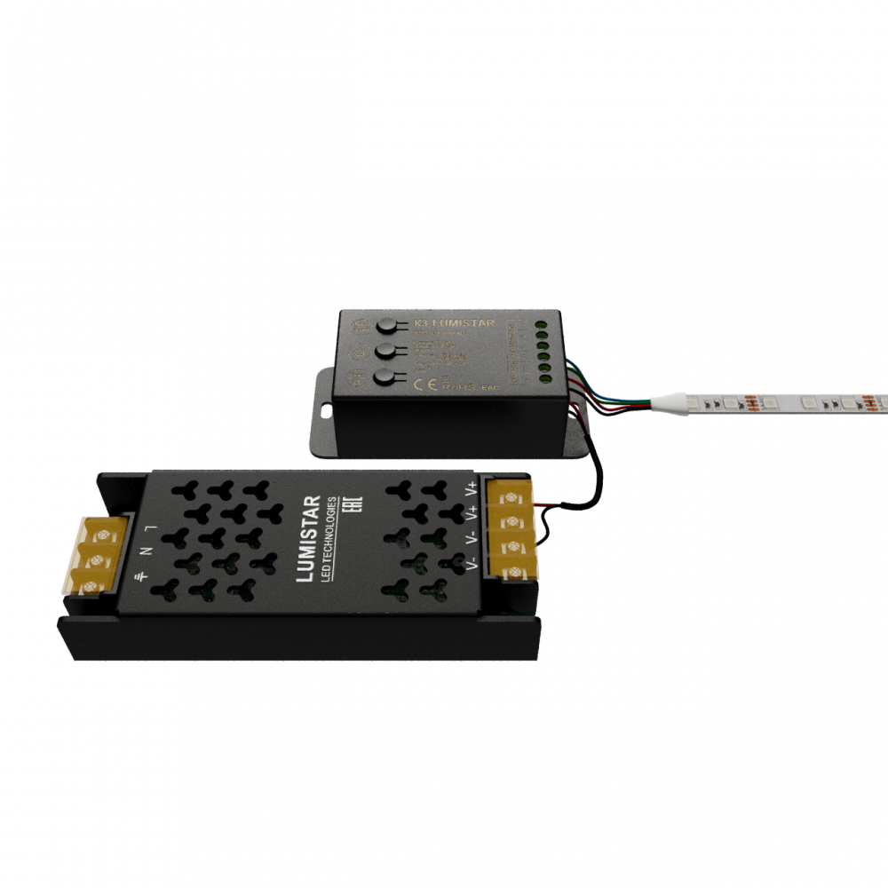 Контроллер RGB 3CH*5A 12/24V 180/360W, мод. K3