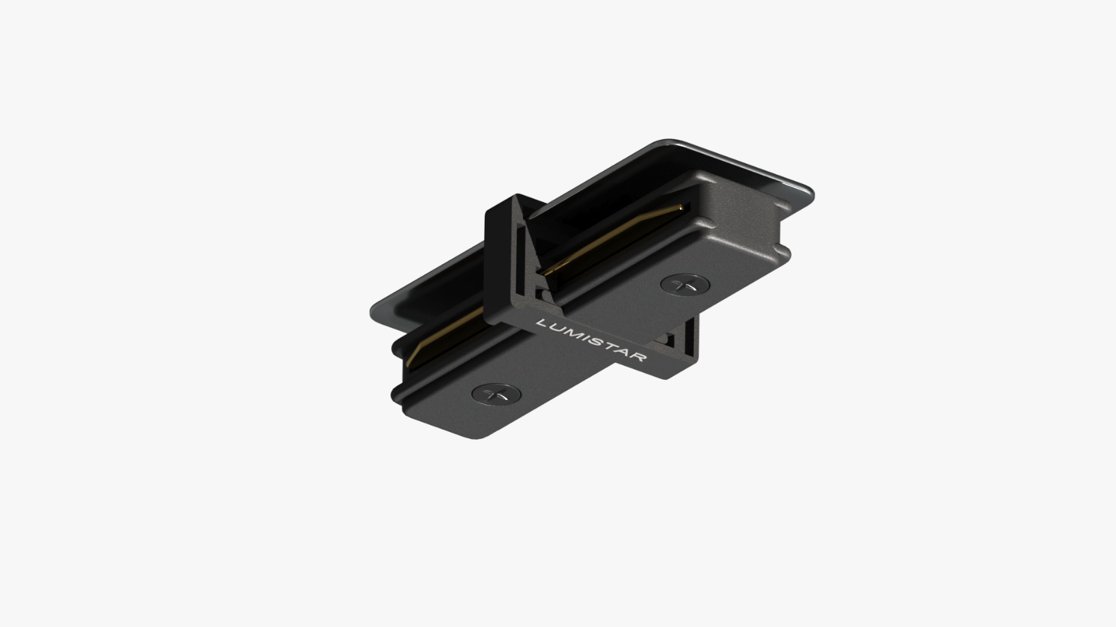 Коннектор прямой 1-фазный, черный LUMISTAR, мод. I-CNT-BL